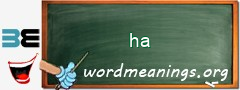 WordMeaning blackboard for ha